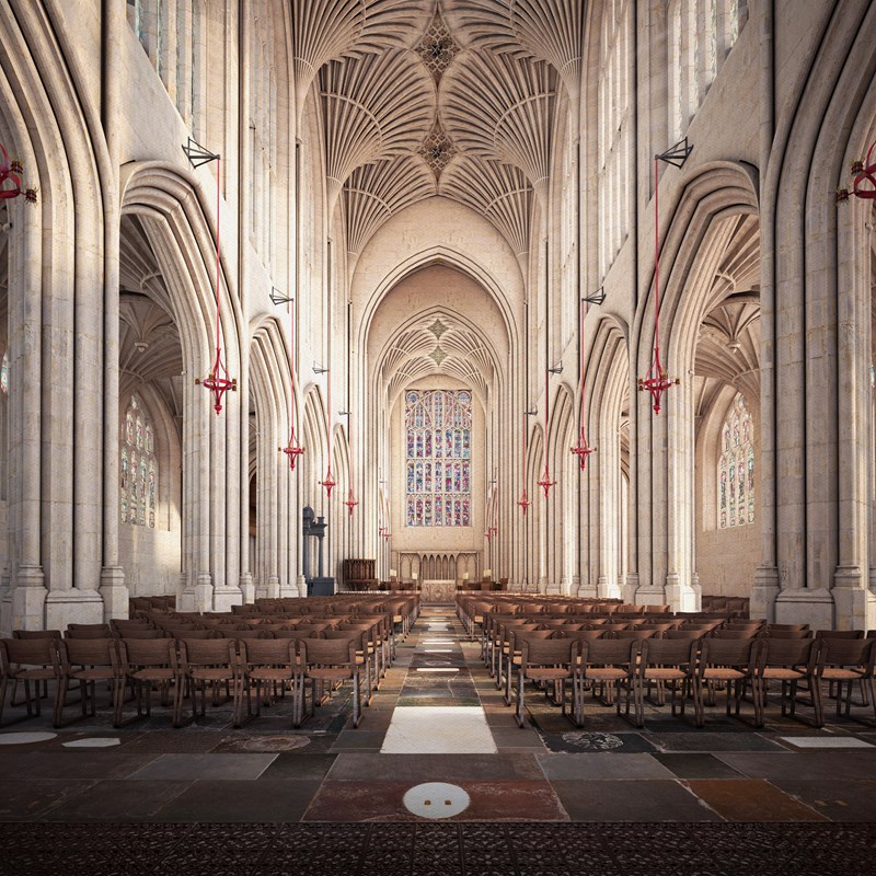 Abbey Nave - with stackable chairs