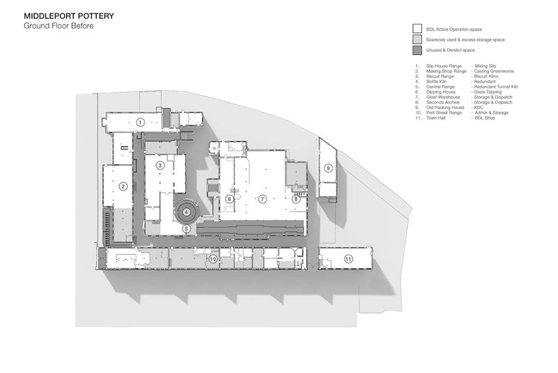 Middleport Pottery Ground floor plan