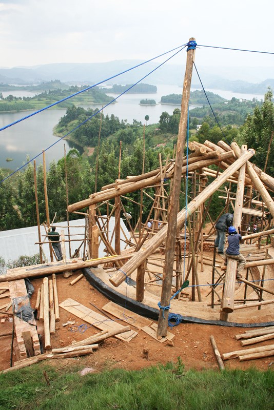 Construction of Lake Bunyonyi Secondary School Uganda, 2010