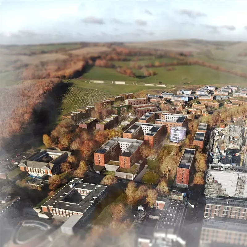 University of Sussex Residential Site Aerial view