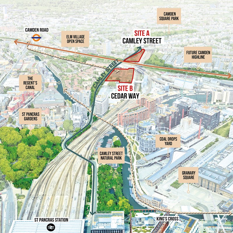 Camley Street Masterplan context diagram