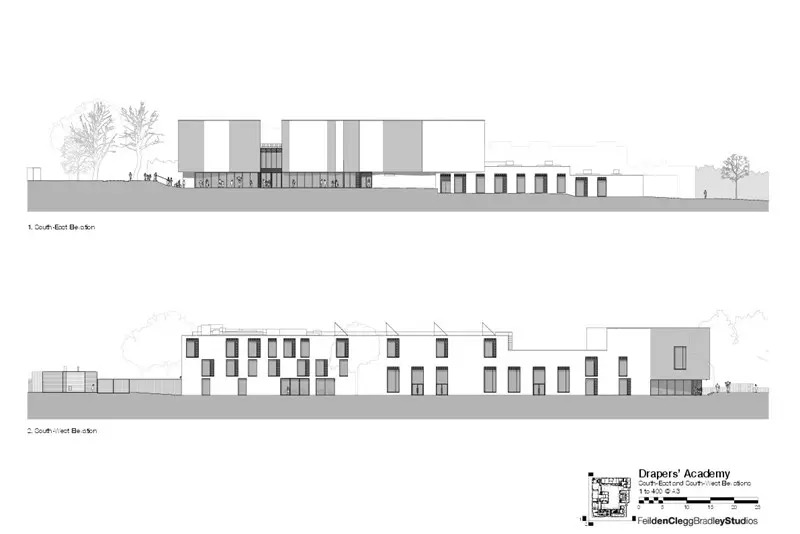South-East / South/West Elevations Drapers Academy