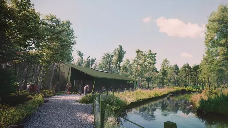 Bristol Zoo Project - Crocodile House Exterior and Gorilla Island Moat