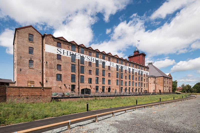 Shrewsbury Flaxmill Maltings Main Spinning Mill, general view from the south.