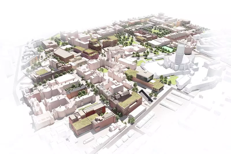 University of Liverpool masterplan Whole Site aerial