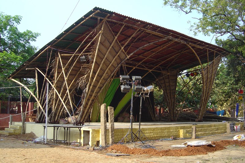 Bamboo stage