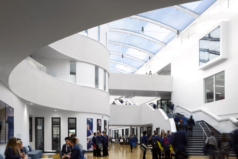 HIghfield Community College school main atrium