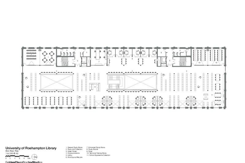 floor plan of University of Roehampton Library 