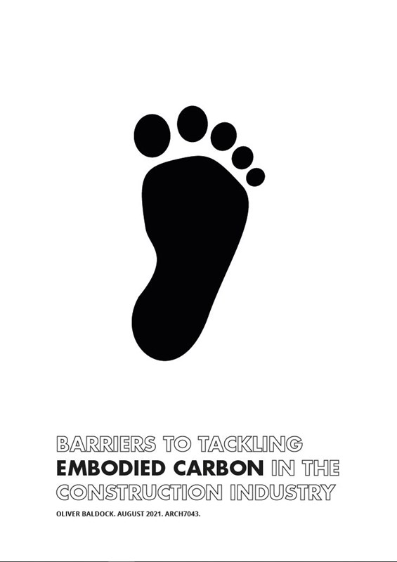 Ollie Baldock thesis cover - Barriers to tackling Embodied carbon in the construction industry