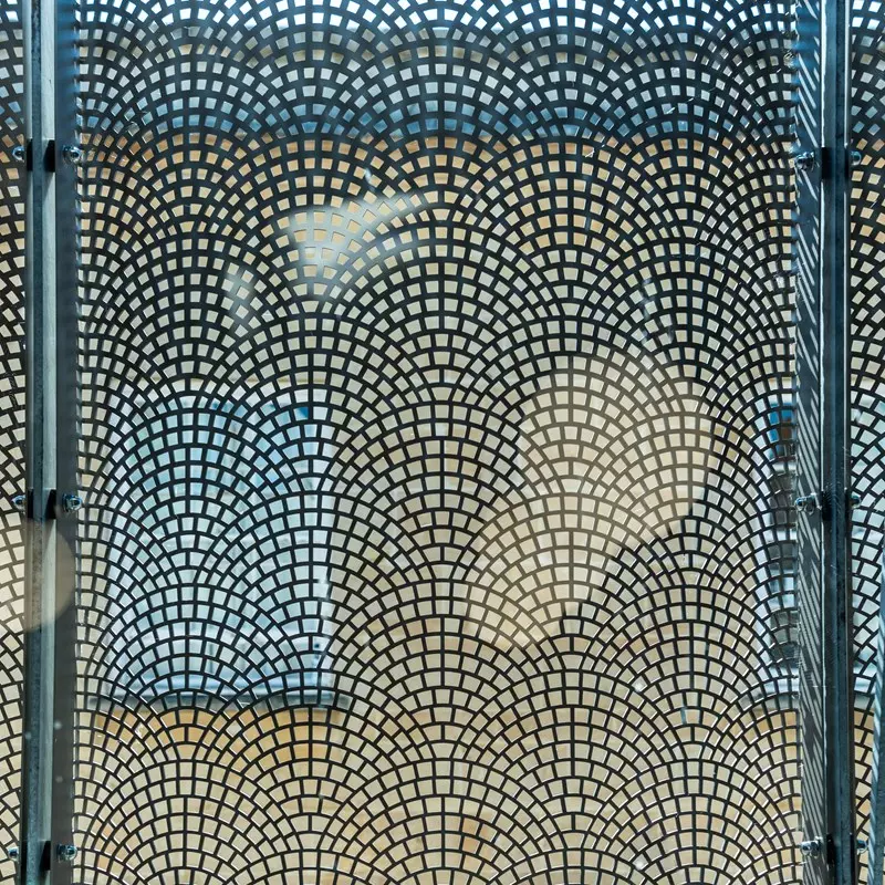 Archway Centre perforated cladding