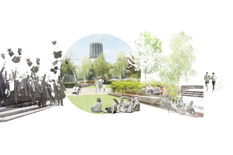 Liverpool University Masterplan green spaces