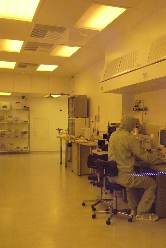 laboratory with person working