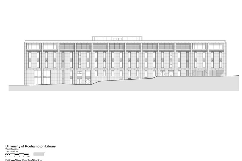University of Roehampton Library section drawing