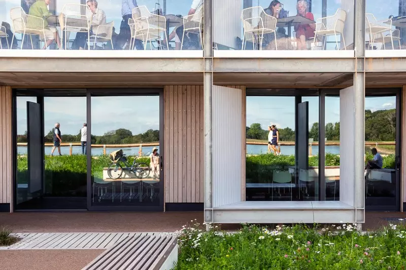 Lisvane and Llanishen Reservoir Centre - waterfront facade