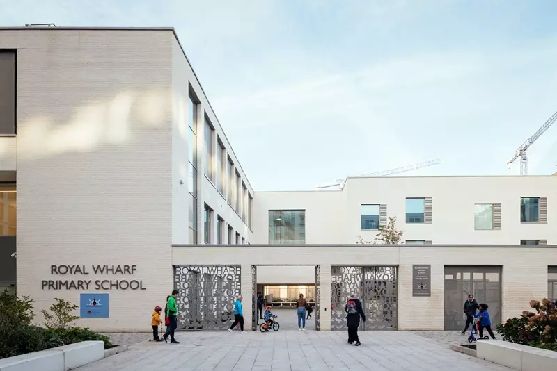 Royal Wharf Primary School by FCB Studios. Copyright Jim Stephenson 2021