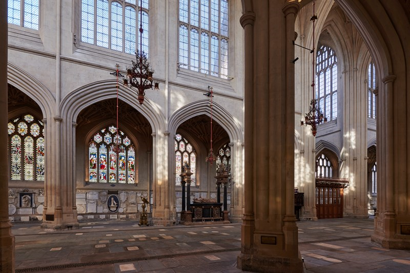 Bath Abbey after heritage conservation and renovation work