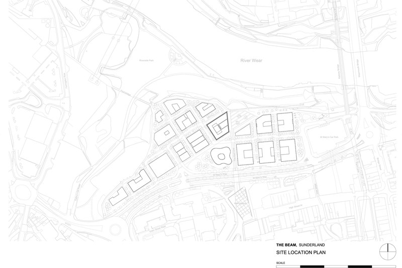 site plan of the beam by feilden clegg bradley studios